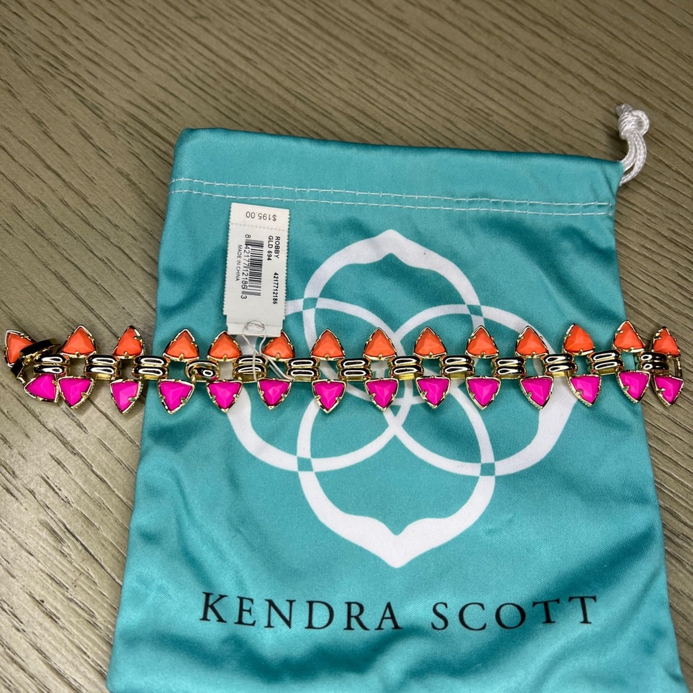 Kendra Scott Pink and Orange Kids Bracelet